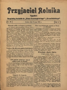 Przyjaciel Rolnika: bezpłatny dodatek do Głosu Leszczyńskiego i Głosu Polskiego 1931.05.08 R.4 Nr19