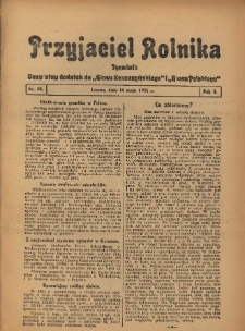 Przyjaciel Rolnika: bezpłatny dodatek do Głosu Leszczyńskiego i Głosu Polskiego 1931.05.14 R.4 Nr20