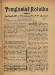 Przyjaciel Rolnika: bezpłatny dodatek do Głosu Leszczyńskiego i Głosu Polskiego 1931.06.25 R.4 Nr26