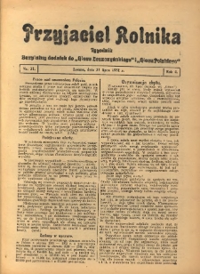 Przyjaciel Rolnika: bezpłatny dodatek do Głosu Leszczyńskiego i Głosu Polskiego 1931.07.31 R.4 Nr31