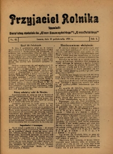 Przyjaciel Rolnika: bezpłatny dodatek do Głosu Leszczyńskiego i Głosu Polskiego 1931.10.16 R.4 Nr42
