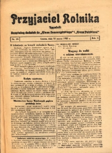 Przyjaciel Rolnika: bezpłatny dodatek do Głosu Leszczyńskiego i Głosu Polskiego 1932.03.11 R.5 Nr10