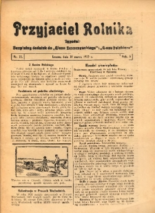 Przyjaciel Rolnika: bezpłatny dodatek do Głosu Leszczyńskiego i Głosu Polskiego 1932.03.18 R.5 Nr11