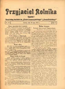 Przyjaciel Rolnika: bezpłatny dodatek do Głosu Leszczyńskiego i Głosu Polskiego 1932.05.20 R.5 Nr19