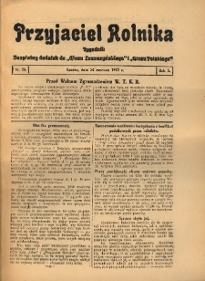 Przyjaciel Rolnika: bezpłatny dodatek do Głosu Leszczyńskiego i Głosu Polskiego 1932.06.24 R.5 Nr24