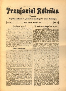 Przyjaciel Rolnika: bezpłatny dodatek do Głosu Leszczyńskiego i Głosu Polskiego 1932.11.11 R.5 Nr44
