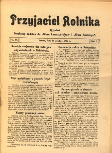 Przyjaciel Rolnika: bezpłatny dodatek do Głosu Leszczyńskiego i Głosu Polskiego 1932.12.16 R.5 Nr48