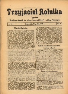 Przyjaciel Rolnika: bezpłatny dodatek do Głosu Leszczyńskiego i Głosu Polskiego 1932.12.23 R.5 Nr49