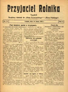 Przyjaciel Rolnika: bezpłatny dodatek do Głosu Leszczyńskiego i Głosu Polskiego 1933.03.18 R.6 Nr11