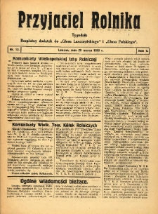Przyjaciel Rolnika: bezpłatny dodatek do Głosu Leszczyńskiego i Głosu Polskiego 1933.03.25 R.6 Nr12