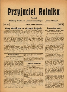 Przyjaciel Rolnika: bezpłatny dodatek do Głosu Leszczyńskiego i Głosu Polskiego 1933.05.06 R.6 Nr18
