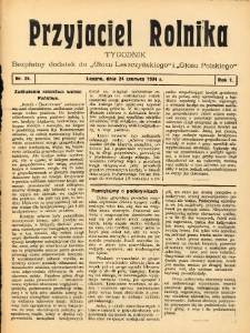 Przyjaciel Rolnika: bezpłatny dodatek do Głosu Leszczyńskiego i Głosu Polskiego 1934.06.24 R.7 Nr25