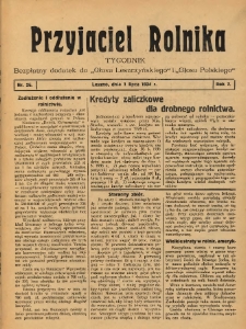 Przyjaciel Rolnika: bezpłatny dodatek do Głosu Leszczyńskiego i Głosu Polskiego 1934.07.01 R.7 Nr26