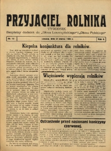 Przyjaciel Rolnika: bezpłatny dodatek do Głosu Leszczyńskiego i Głosu Polskiego 1935.03.24 R.8 Nr12