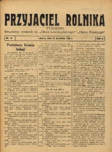 Przyjaciel Rolnika: bezpłatny dodatek do Głosu Leszczyńskiego i Głosu Polskiego 1935.04.14 R.8 Nr15