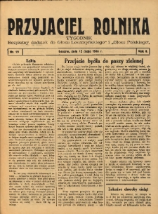 Przyjaciel Rolnika: bezpłatny dodatek do Głosu Leszczyńskiego i Głosu Polskiego 1935.05.12 R.8 Nr19