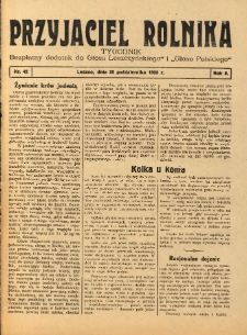 Przyjaciel Rolnika: bezpłatny dodatek do Głosu Leszczyńskiego i Głosu Polskiego 1935.10.20 R.8 Nr42
