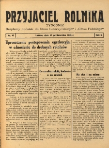 Przyjaciel Rolnika: bezpłatny dodatek do Głosu Leszczyńskiego i Głosu Polskiego 1935.10.27 R.8 Nr43