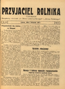 Przyjaciel Rolnika: bezpłatny dodatek do Głosu Leszczyńskiego i Głosu Polskiego 1935.11.03 R.8 Nr44