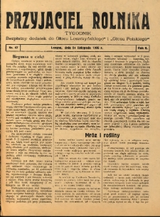 Przyjaciel Rolnika: bezpłatny dodatek do Głosu Leszczyńskiego i Głosu Polskiego 1935.11.24 R.8 Nr47