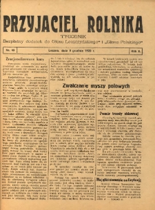 Przyjaciel Rolnika: bezpłatny dodatek do Głosu Leszczyńskiego i Głosu Polskiego 1935.12.08 R.8 Nr49