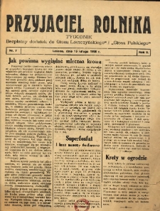 Przyjaciel Rolnika: bezpłatny dodatek do Głosu Leszczyńskiego i Głosu Polskiego 1936.02.16 R.9 Nr7