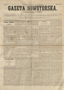 Gazeta Nowoyorska. Czasopismo Polskie w Ameryce. 1874.06.06 No 23