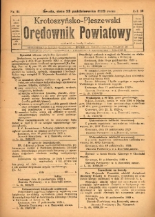 Krotoszyńsko-Pleszewski Orędownik Powiatowy 1929.10.23 R.56 Nr84