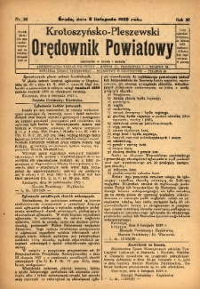 Krotoszyńsko-Pleszewski Orędownik Powiatowy 1929.11.06 R.56 Nr88