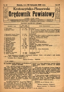Krotoszyńsko-Pleszewski Orędownik Powiatowy 1929.11.30 R.56 Nr95