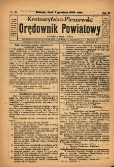 Krotoszyńsko-Pleszewski Orędownik Powiatowy 1929.12.07 R.56 Nr97