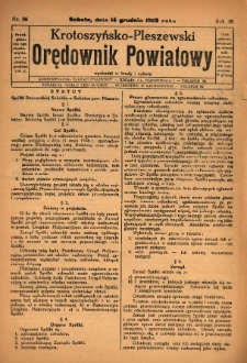 Krotoszyńsko-Pleszewski Orędownik Powiatowy 1929.12.14 R.56 Nr99