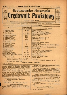 Krotoszyńsko-Pleszewski Orędownik Powiatowy 1930.03.15 R.57 Nr21