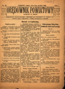 Orędownik Powiatowy 1922.12.02 R.1 Nr92