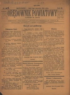 Orędownik Powiatowy 1923.01.06 R.48 Nr1