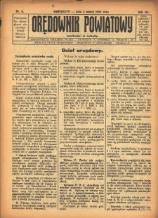 Orędownik Powiatowy 1923.03.03 R.48 Nr9