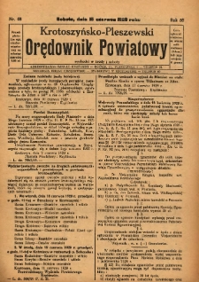 Krotoszyńsko-Pleszewski Orędownik Powiatowy 1929.06.15 R.56 Nr48