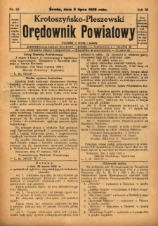 Krotoszyńsko-Pleszewski Orędownik Powiatowy 1929.07.03 R.56 Nr52