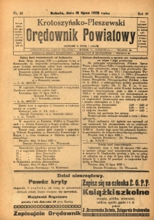 Krotoszyńsko-Pleszewski Orędownik Powiatowy 1929.07.13 R.56 Nr55
