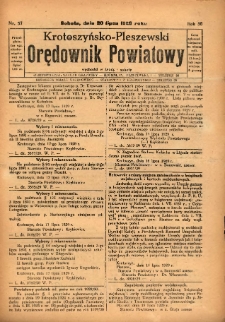 Krotoszyńsko-Pleszewski Orędownik Powiatowy 1929.07.20 R.56 Nr57