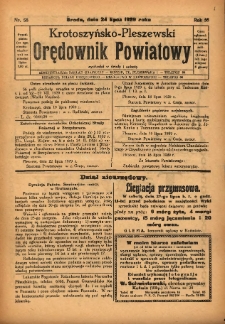 Krotoszyńsko-Pleszewski Orędownik Powiatowy 1929.07.24 R.56 Nr58