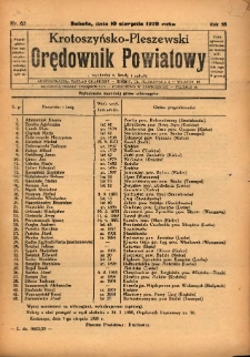Krotoszyńsko-Pleszewski Orędownik Powiatowy 1929.08.10 R.56 Nr63