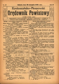 Krotoszyńsko-Pleszewski Orędownik Powiatowy 1929.08.24 R.56 Nr67