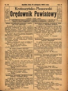 Krotoszyńsko-Pleszewski Orędownik Powiatowy 1929.08.31 R.56 Nr69