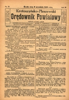 Krotoszyńsko-Pleszewski Orędownik Powiatowy 1929.09.11 R.56 Nr72