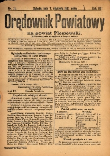 Orędownik Powiatowy na Powiat Pleszewski 1931.01.07 R.58 Nr11