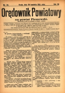 Orędownik Powiatowy na Powiat Pleszewski 1931.04.29 R.58 Nr34