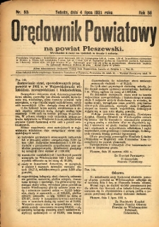 Orędownik Powiatowy na Powiat Pleszewski 1931.07.04 R.58 Nr53