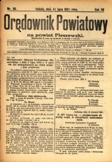 Orędownik Powiatowy na Powiat Pleszewski 1931.07.11 R.58 Nr55