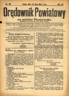 Orędownik Powiatowy na Powiat Pleszewski 1931.07.15 R.58 Nr56